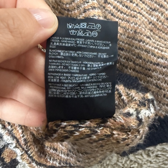 SAINT LAURENT PARIS Rare Leopard Cropped Tie Reversible Wool Mohair Sweater L - Picture 4 of 8